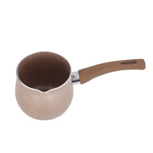 Chauffe-café à poignée unique, mini casserole à lait, alliage d'aluminium antiadhésif et anti-brûlure, pour la cuisson, brun