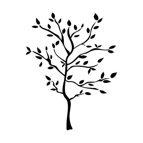Large Black Tree Wall Sticker – Peel & Stick, Removable, Compatible with Smooth Walls