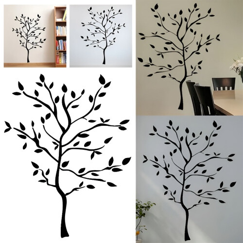 Large Black Tree Wall Sticker – Peel & Stick, Removable, Compatible with Smooth Walls 2