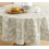 Ivory Grapevine Print70inch Round Vinyl Tablecloth with Flannel Backing 5