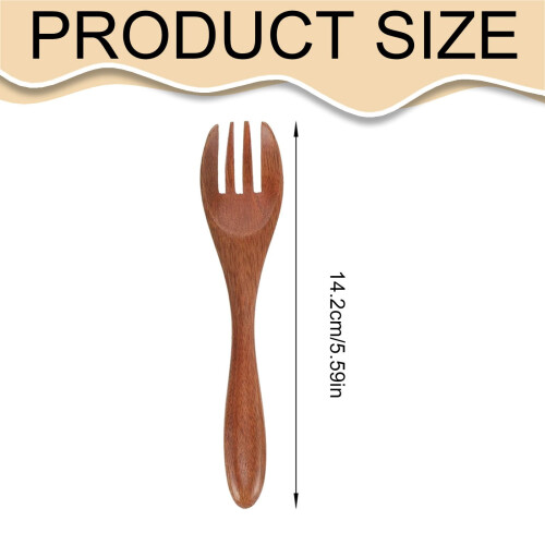 Saladeira de madeira natural redonda de 10 cm (4 polegadas) 2