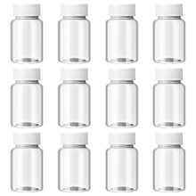 12 botellas pequeñas vacías para zumo, transparentes, para bebidas caseras.