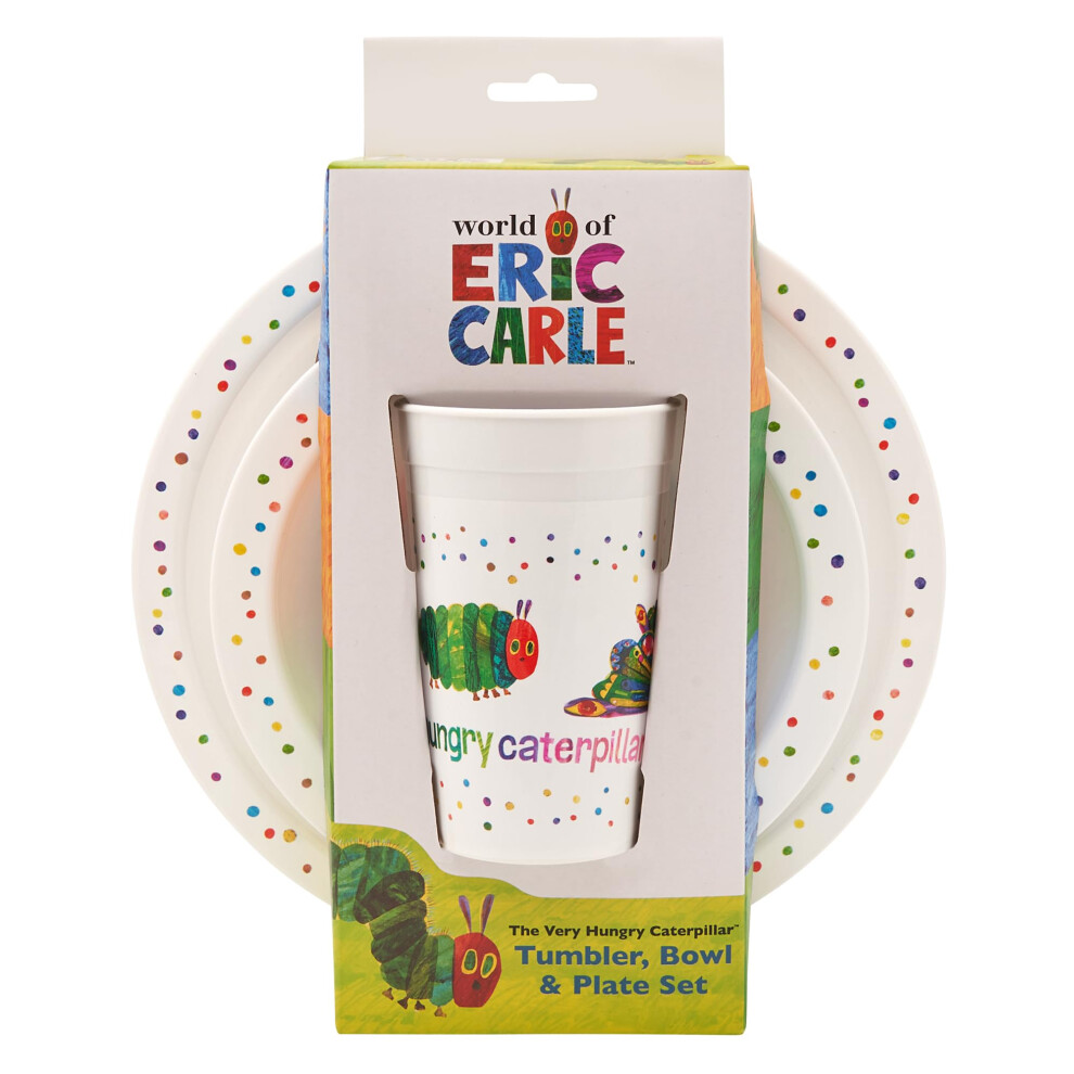 Kids Tableware Set ? 3 Piece Reusable Pp Plate, Bowl & Cup Set For Children ? Tumbler & Dinnerware Set For Mealtimes ? For 36 Very Hungry Caterpillar