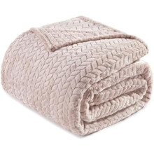 Pătură din fleece, dimensiune king size, pentru pat, 90x104 inci, moale și confortabil, din flanel jacquard, ușoară și pufoasă, caldă pentru