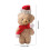 Weihnachtsbär-Plüschtier mit Weihnachtsmannmütze und Schal, 16 cm 3