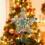3D Star Tree Topper with LED Lights, Wrought Iron & Glitter 4