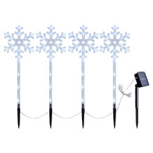 Solar kerstverlichting voor buiten – Waterdichte sneeuwvlok tuinverlichting op prikker, compatibel met XMS