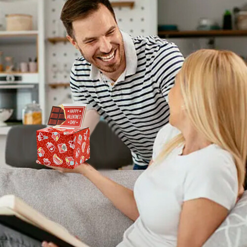 Valentinstag-Spardose, Schwarz/Rosa, 1 Stück 1
