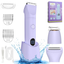 Women's 3-in-1 bikini trimmer with LCD display, USB