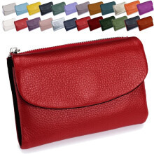 Women's Genuine Leather Bifold Wallet with RFID Protection