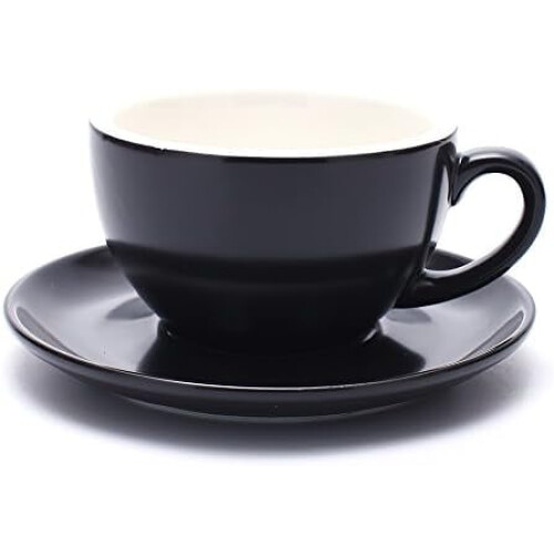 Κύπελλο και πιατάκι Latte Art από λεπτή πορσελάνη για Latte & Cappuccino, Mate για καφετέρια και