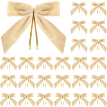 24pcs 3.5" Velvet Bows for Christmas Tree – Tree Topper, Garland, Wreath Decor – Compatible with Christmas Trees