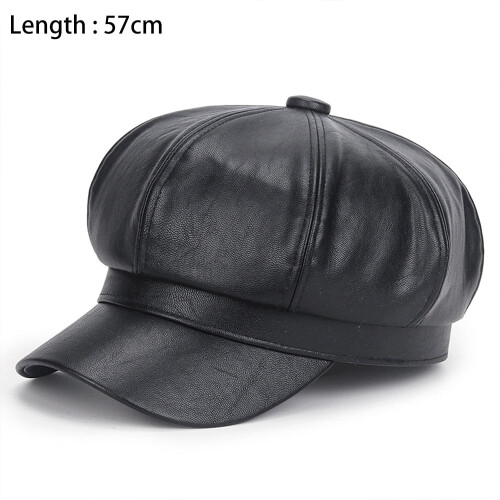 PU bőr festőkalap Gatsby Ivy beret 1
