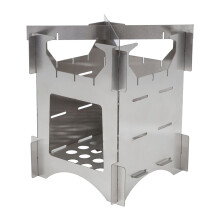 Camping Wood Stove Stainless Steel Foldable Design for Backpacking Hiking Picnic with Ventilation