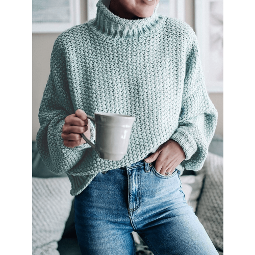 Pull col roulé femme manches longues XL 1