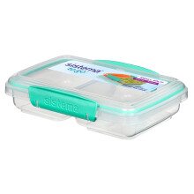 Sistema Small Split TO GO Food Storage Container | 350 ml | Lunch Box with Compartments | BPA-Free | assorted colors