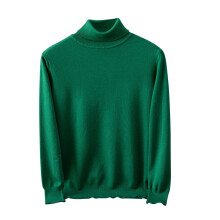 Pull homme à col roulé, tendance automne-hiver, couleur unie, thermique et chaud, en maille (vert armée, taille 2XL)