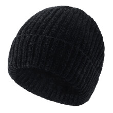 Bonnet unisexe en maille doublée sherpa
