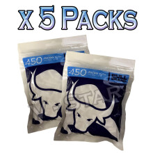 New BULL BRAND 450 Micro Filter Tips 4.6MM RESEALABLE Bag Cigarette Tobacco (5)