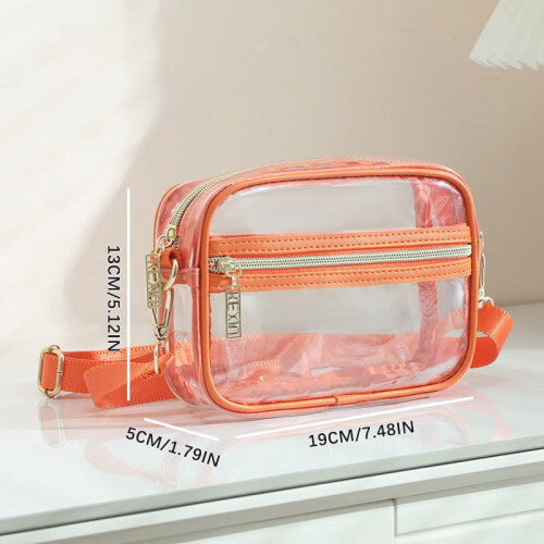 Transparante PVC make-uptas voor vrouwen, grote capaciteit.