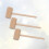 Khaki Plastic Wood Mallet for Home Use Durable Compact Mini Hammer Educational Toy 3pcs 6