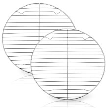 HaWare Round Cooling Rack Set of 2, 100% Stainless Steel Baking Thick Wire Rack for Cooling/Steaming/Protecting, Mirror Finish & Smooth Edge, &
