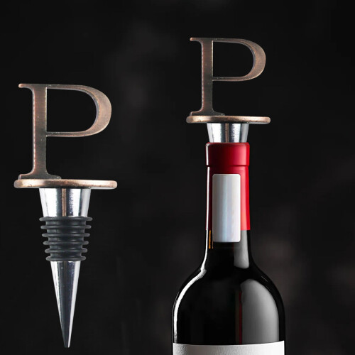 Bouchons de vin personnalisés avec initiale, coffret cadeau réutilisable 2