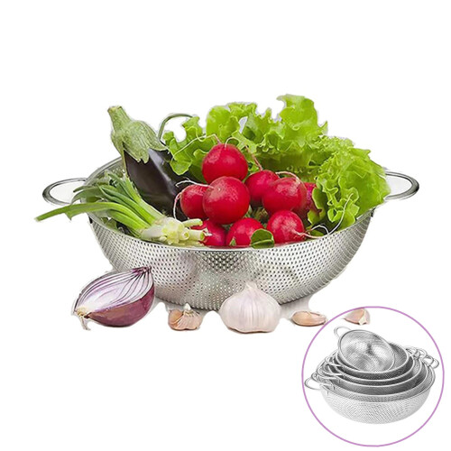 Edelstahl-Sieb, 19,5 cm, mit Griffen