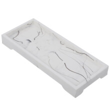 Badezimmer-Aufbewahrungstablett aus Marmor für Hochzeiten, Arbeitsplatten, Heimdekoration