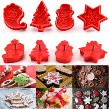 Moules à pâtisserie en silicone de Noël (4 pièces)