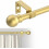 Varões de cortina em metal dourado, 48-93 polegadas (122-236 cm), 5/8 de polegada (1,6 cm) 1