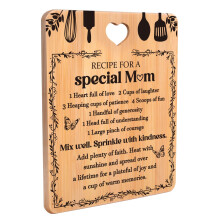 Mum Gifts - Bamboo Cutting Board, Gifts for Mum Mothers Day, Mum Birthday Gifts from Daughter/Son Recipe for A Special Mom Best Birthday Gifts for Mum