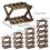 Foldable Wood Corner Shoe Rack Brown 6-Layer 3