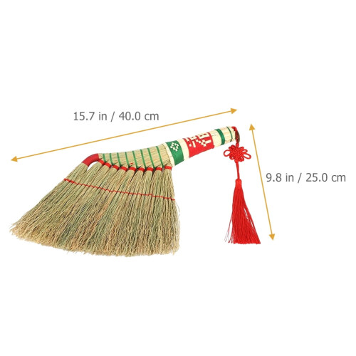 2 Count Decor Pink Stuff Cleaner Convenient Design Broom Straw Material Office 1