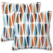 Örngott i droppform från mitten av århundradet (20x20"), set om 2, supermjuka, modern retro- och lantlig inredning – kompatibel med
