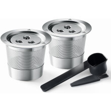 Ruostumattomasta teräksestä valmistetut uudelleenkäytettävät K-kupit Ninja Dual -kahvinkeittimeen, yhteensopiva Ninja CFP201/CFP301Dual Brew Pro