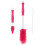 1Pack Red 30x5cm Silicone Feeding-Bottle Brush for Durable Bottle Cleaning 1