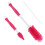 1Pack Red 30x5cm Silicone Feeding-Bottle Brush for Durable Bottle Cleaning 8