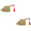 2 Count Decor Pink Stuff Cleaner Convenient Design Broom Straw Material Office 6