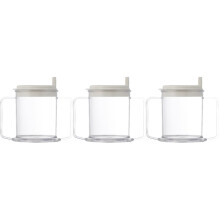 3pcs Spillproof Adult Sippy Cup with Handles, Independence Sip Cups for Adults