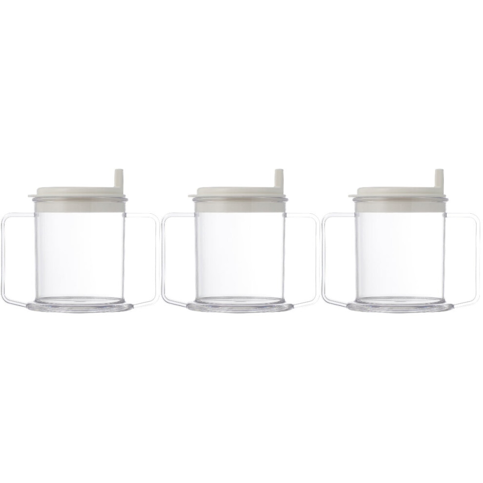 3pcs Spillproof Adult Sippy Cup with Handles, Independence Sip Cups for Adults