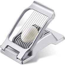 Egg Slicer, Heavy Duty Metal Egg Slicer Cutter for Hard Boiled Eggs, Dishwasher Safe & Easy to Clean, Manual Slicer Made of Stainless Steel for Egg