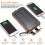 Caricabatterie USB solare con torcia integrata per uso esterno 4