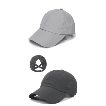 2 stuks baseballpetten voor lente en zomer, effen kleuren, truckerpet met kruisbandsluiting, mesh klep, zonnehoed voor dames, stijl 3