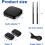 Kit de batterie électronique portable Air Drumsticks avec 8 sons et 2