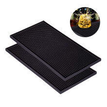 CiciIng 2 Pack 12'' x 6'' Bar Mat, Rubber Bar Service Mat, Draining Mat Crockery, Coffee Tamper Mat, Spill Mat Quick Drying for Bar Kitchen Caf?