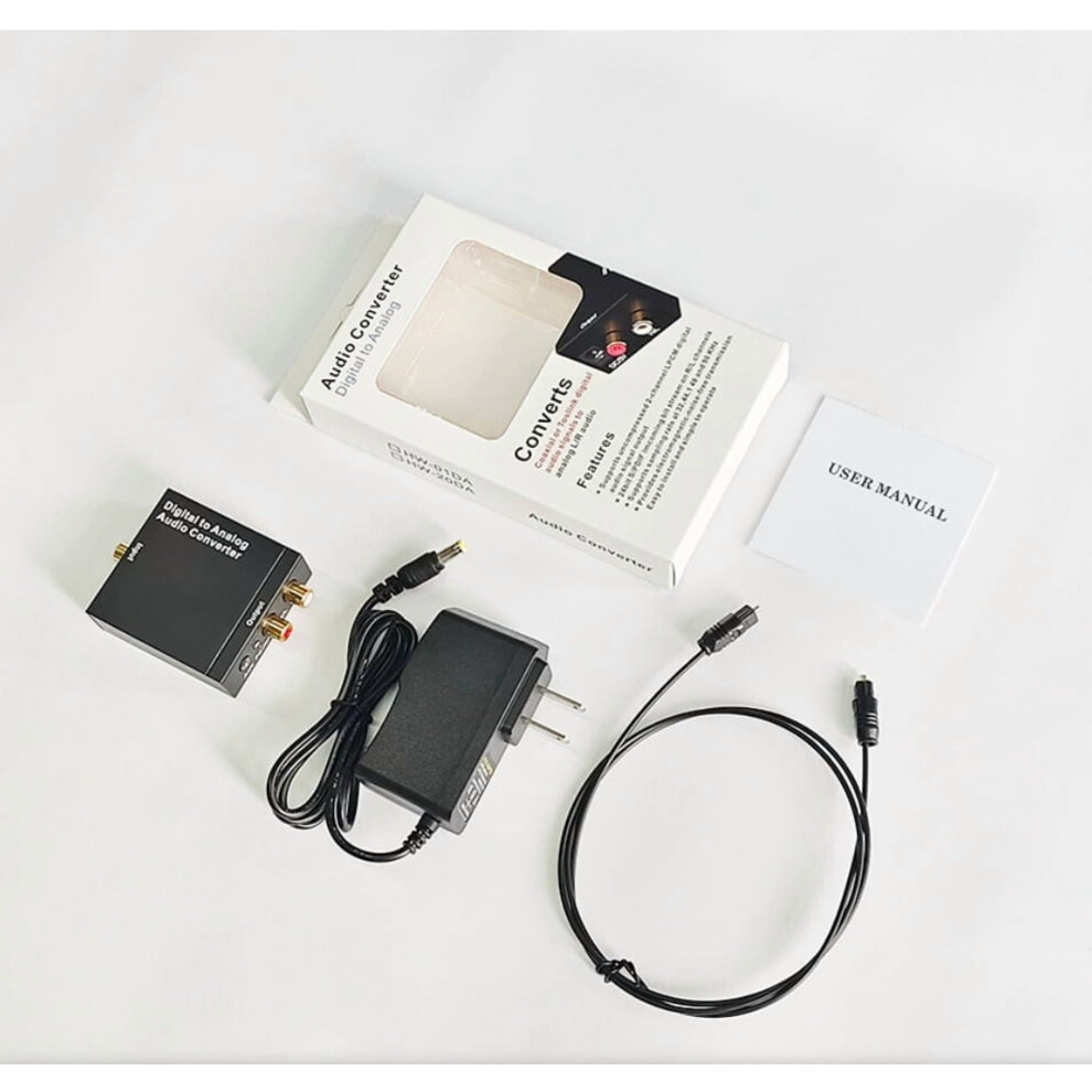 Dac Digital To Analog Audio Converter Optical Toslink Coaxial To Rca Adapter With 3.5Mm Jack Spdif Ditital Audio Converter Coaxi 9418476408342