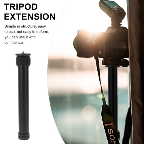 YEAHIBABY Aluminum Camera Pole for Tripod Extension with Adjustable Height Black 2