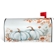 Mailbox Covers Pumpkin Fall Leaf Thanksgiving Magnetic Letter Post Box Cover Standard Size 21 x 18 Inch Garden Yard Home Decorative