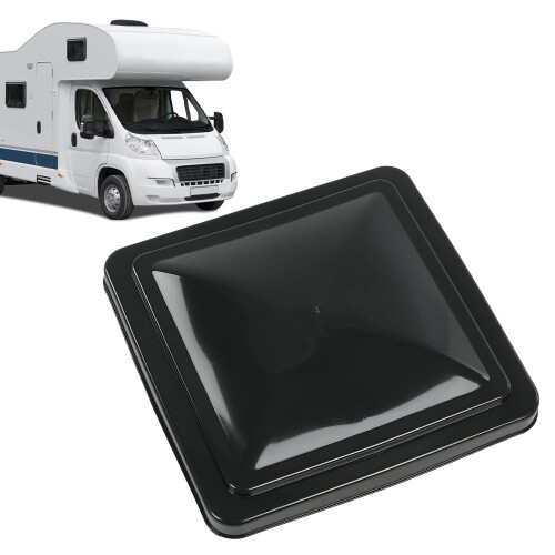 14" x 14" udskiftningstagventilationsdæksel til campingvogn, sort, passer til Ventline før 2008/Elixir-stil, Pin1994 2